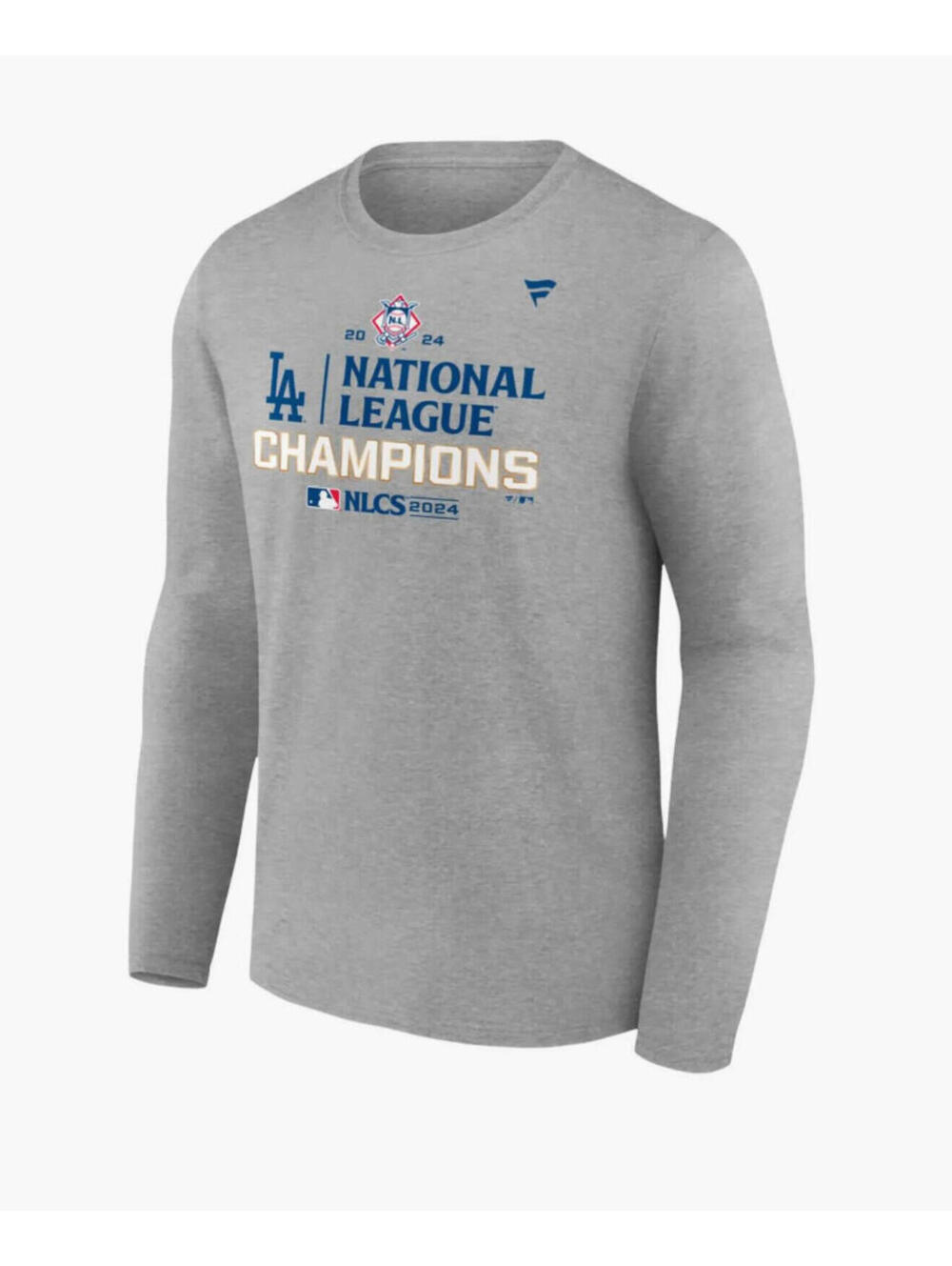 (RE) Men's Fanatics LA Dodgers 2024 NL Champions Locker Room Long Sleeve Tee S